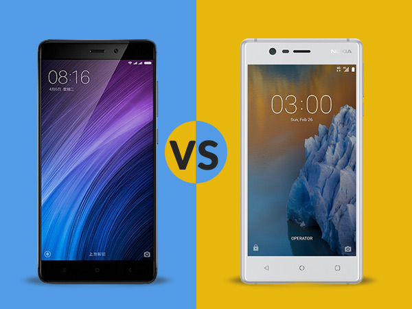 Nokia 3 vs Redmi 4