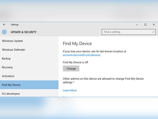 How to enable Windows laptop tracking feature