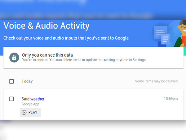 How to manage Google Voice and Audio activity