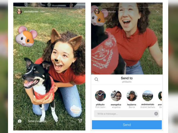 Instagram Stories can now be shared in Direct Messages 