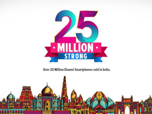 Xiaomi sells 25 million smartphones in India in 3 years