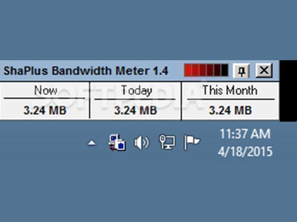 షాప్లస్ బ్యాండ్విడ్త్ మానిటర్ (ShaPlus Bandwidth Meter)