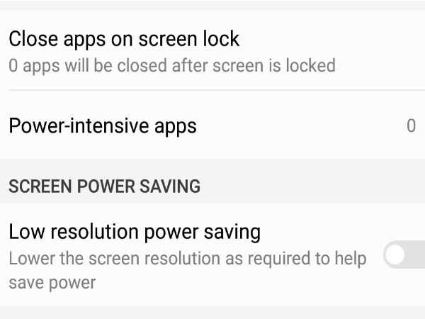 App Power Saving and Screen Power Saving