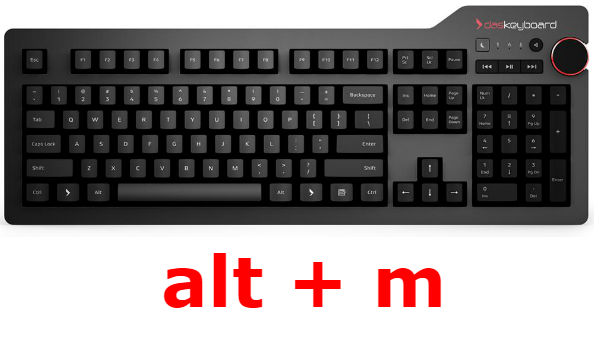 alt + m