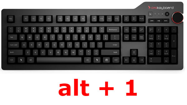 alt + 1