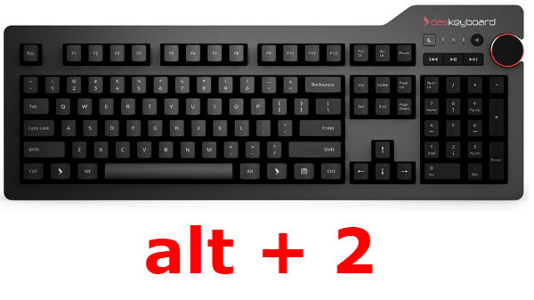 alt + 2