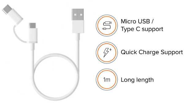Mi 2-in-1 USB Cable(డిస్కౌంట్ 25%) : 