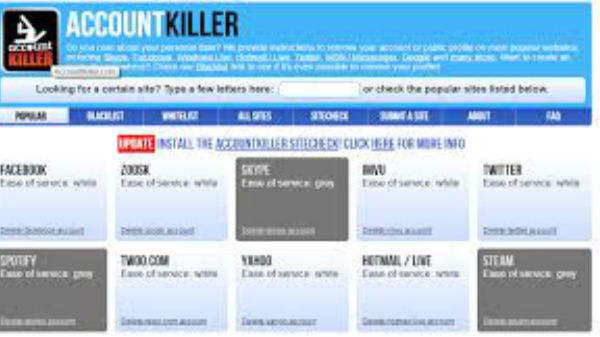 Account Killer: Deletes all your online accounts