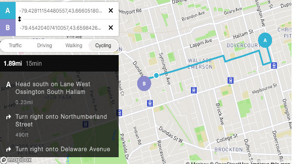 Get direction for multiple locations :