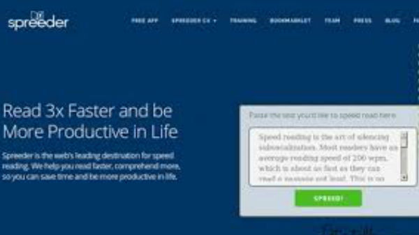 Spreeder: Helps you to increase your reading speed