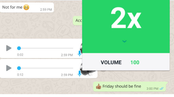 Volume or Change Audio Playback Speed