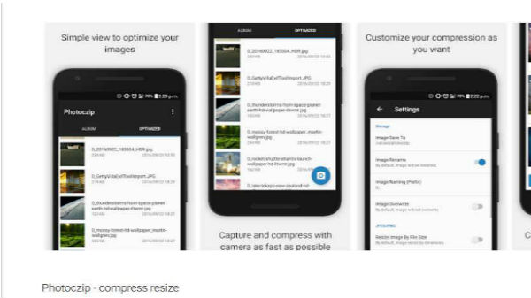 ఫోటో జిప్ - కంప్రెస్ రీసైజ్ (Photoczip - compress resize)