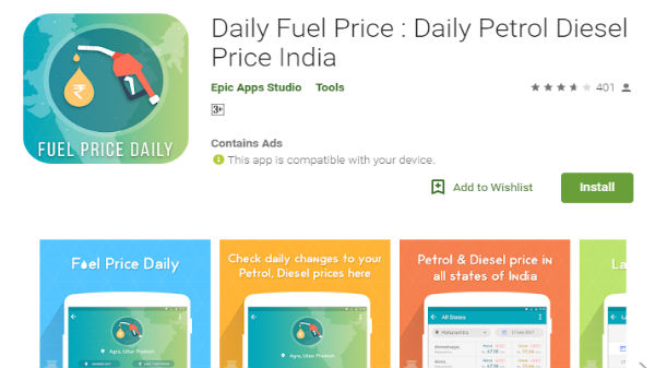 Daily Fuel Price -- Daily Petrol Diesel Price India