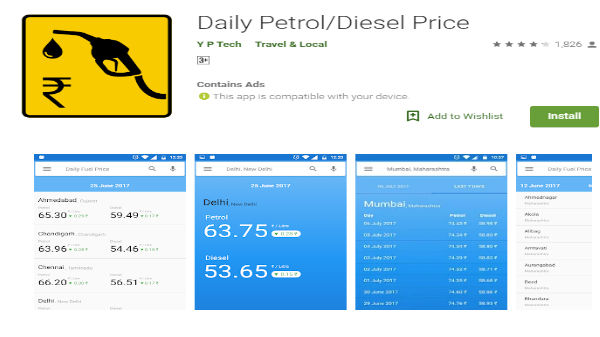 Daily petrol/diesel price app