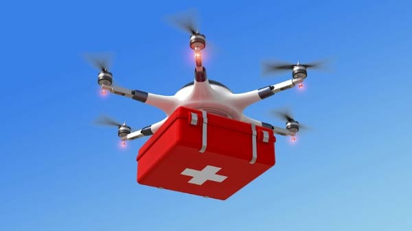 బ్లడ్ శాంపిల్స్‌తో ఆకాశంలోకి ఎగిరిన డ్రోన్స్ 