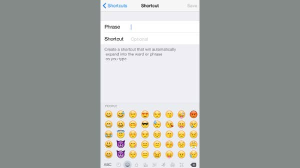   Create Text and Emoji Shortcuts