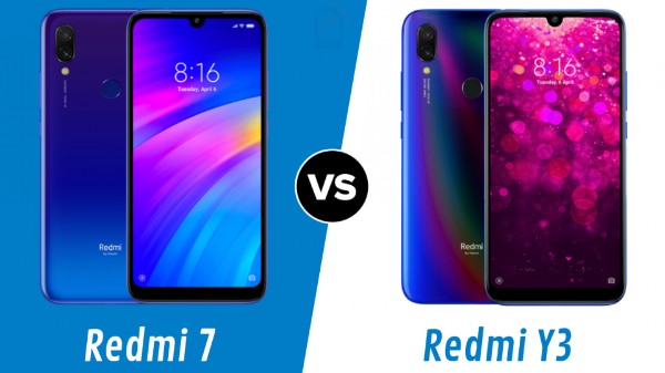 redmi 7 vs redmi y3 price in india comparison specifications features design