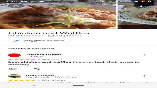 google maps crowd sourced menu restaurants