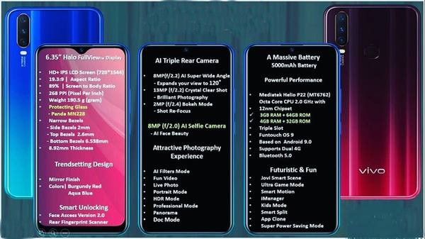 vivo y15 launched india triple rear camera 5000mah battery