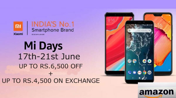 mi days on amazon get up to rs 6500 off on redmi y3 mi a2 redmi