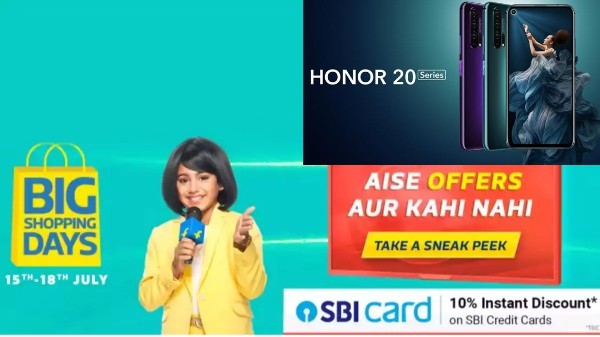 flipkart big shopping days honor announces special offers