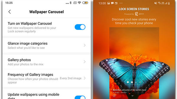 గ్లాన్స్‌ లాక్ స్క్రీన్‌ను ఆకర్షణీయంగా చేస్తుంది