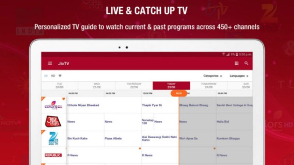 Reliance JioTV App Receives Dark Mode Feature for Android Users
