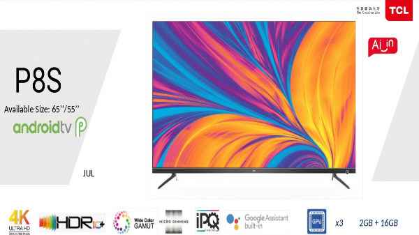tcl 4k ai tvs with android 9 pie launched in india