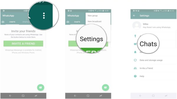 ఆండ్రాయిడ్ యొక్క స్థానిక బ్యాకప్ ద్వారా తొలగించబడిన వాట్సాప్ చాట్‌లను రిస్టోర్ చేయడం: