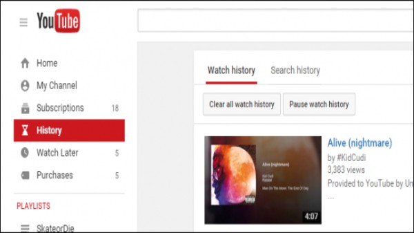 వెబ్‌లో యూట్యూబ్ ఉపయోగిస్తున్నప్పుడు