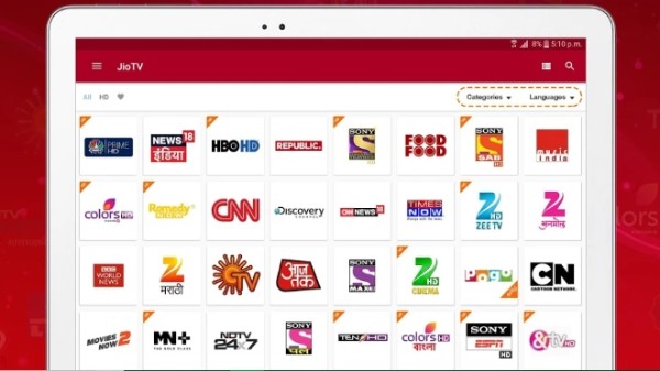 వెబ్‌సైట్ లైవ్ టీవీ యాక్సెస్‌లో రిలయన్స్ జియో లాగింగ్