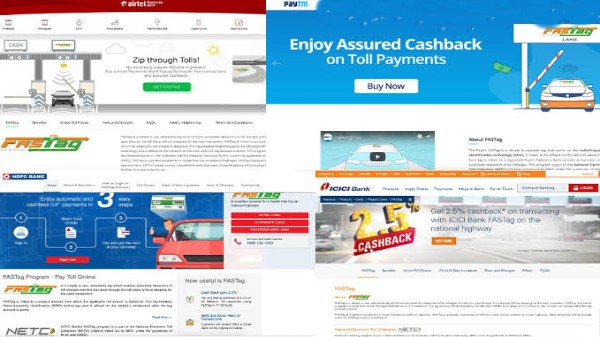 బ్యాంక్ అకౌంట్ లతో ఫాస్ట్‌ట్యాగ్‌లు 