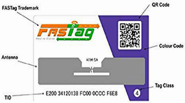 ఫాస్టాగ్ కోడ్‌తో కూడిన స్టిక్కర్