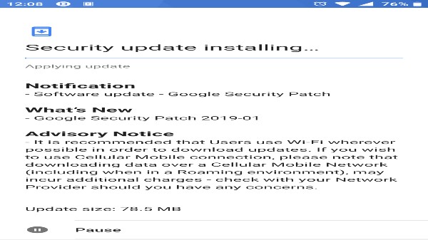 జనవరి సెక్యూరిటీ ప్యాచ్ అప్‌డేట్‌ను  వివరాలు