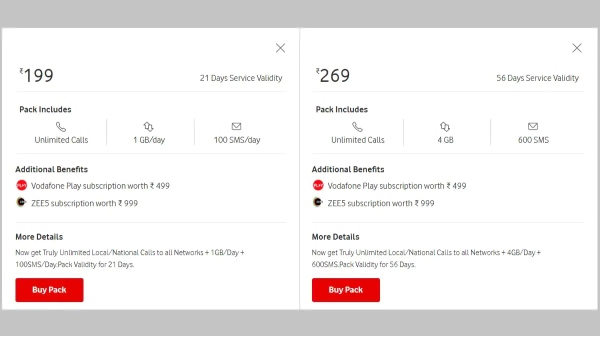 వోడాఫోన్ రూ .269 ప్రీపెయిడ్ ప్లాన్ ప్రయోజనాలు 