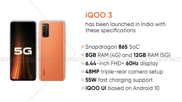 iQOO 3 5G కెమెరా సెటప్