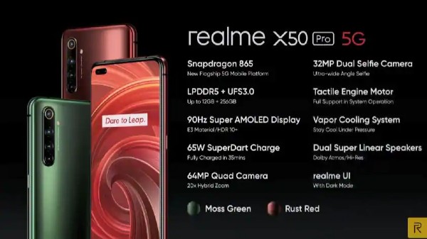 రియల్‌మి X50 ప్రో 5G స్పెసిఫికేషన్స్ 