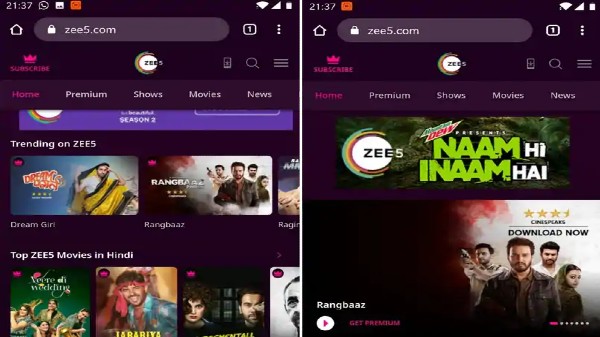 ZEE కంటెంట్‌