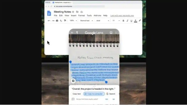 గూగుల్ లెన్స్ ఉపయోగించి నోట్ బుక్ నుండి సారాంశాన్ని ల్యాప్‌టాప్ లేదా డెస్క్‌టాప్‌కు కాపీ చేసే దశలు