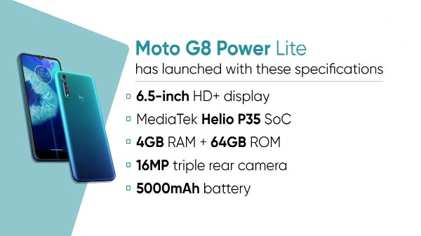 మోటో G8 పవర్ లైట్‌ స్పెసిఫికేషన్స్ 