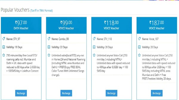 BSNL రూ.99 వాయిస్ ఓన్లీ STV ప్లాన్ 
