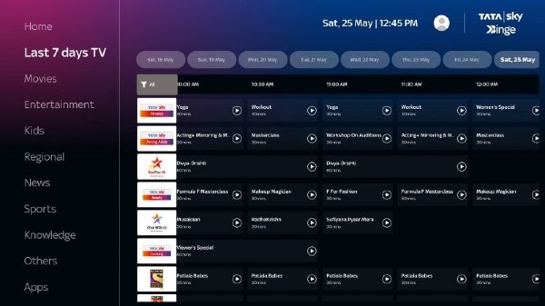 టాటా స్కై బింగే అగ్రశ్రేణి ప్యాకేజీలు