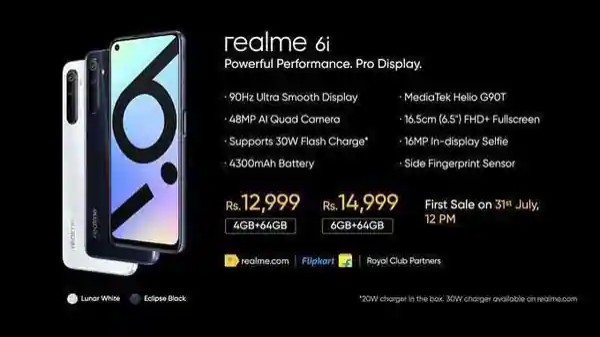 రియల్‌మి 6i సేల్స్ ఆఫర్స్ 