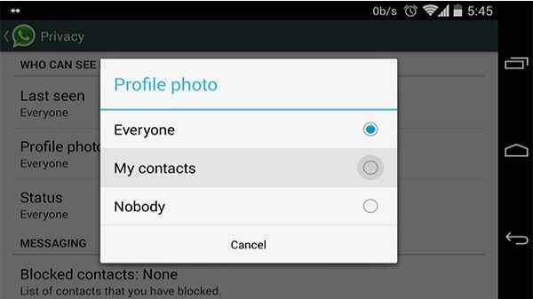 వాట్సాప్‌లో మీ ప్రొఫైల్ ఫోటోను ఎవరు చూడాలో ఎంచుకునే విధానం 