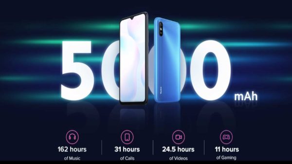 రెడ్‌మి 9A 5,000mAh బ్యాటరీ   