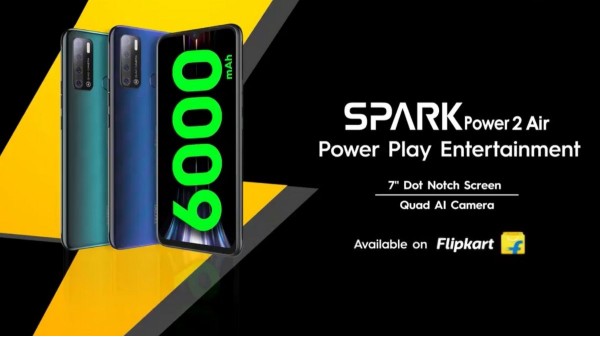 టెక్నో స్పార్క్ పవర్ 2 ఎయిర్ మీడియాటెక్ హెలియో A22 క్వాడ్ కోర్ ప్రాసెసర్