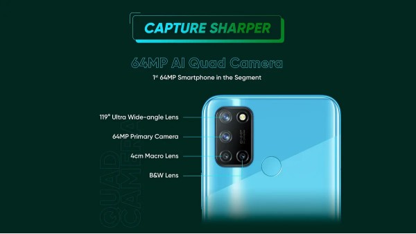 రియల్‌మి 7i స్మార్ట్‌ఫోన్ 64MP క్వాడ్ రియర్ కెమెరా సెటప్