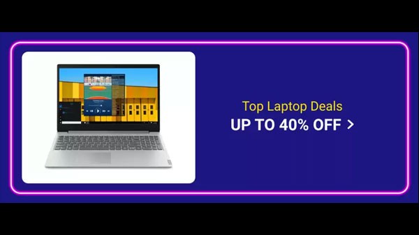ల్యాప్‌టాప్‌ల పై 40% వరకు ఆఫర్ 