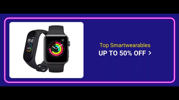 Smartwatch లు మరియు స్మార్ట్ బ్యాండ్ లపై 50% వరకు ఆఫర్ 