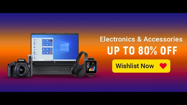 ఎలక్ట్రానిక్స్ మరియు ఉపకరణాలపై 80% వరకు ఆఫర్ 